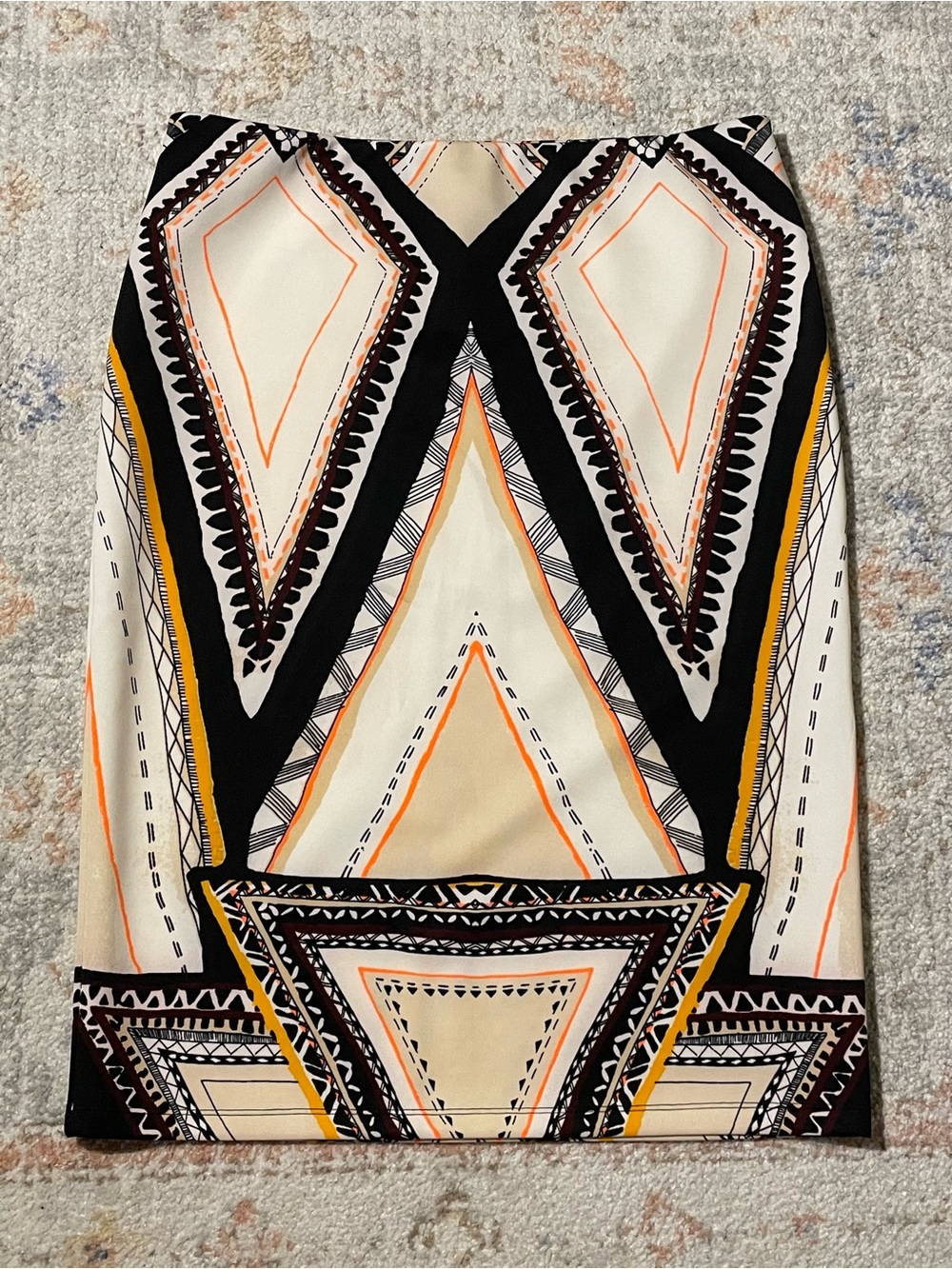 Mossimo Supply Co. Black, White & Yellow Geometric Skirt